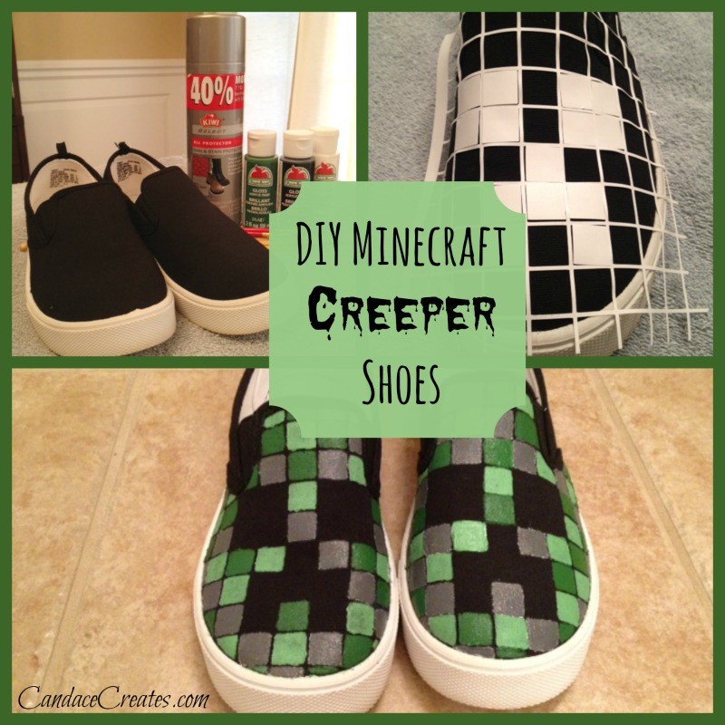 DIY Minecraft Creeper Shoes