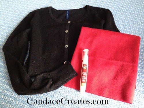 DIY No-Sew Heart Sweater by Candace Creates