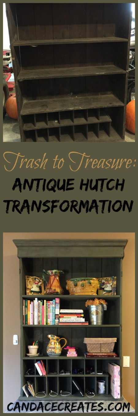 Trash to Treasure: Antique Hutch Transformation