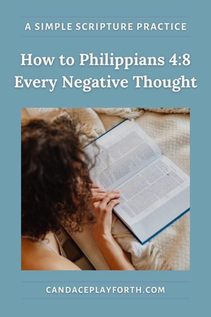 woman reading Bible | Pinterest pin