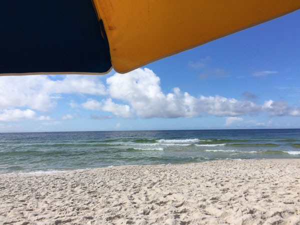 Healing Anxiety with Nature: Umbrella at the beach 