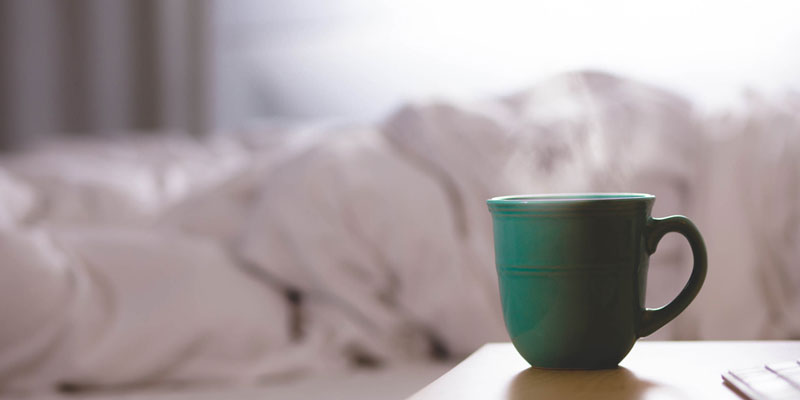 Self Care When Anxiety Hits | bed and coffee